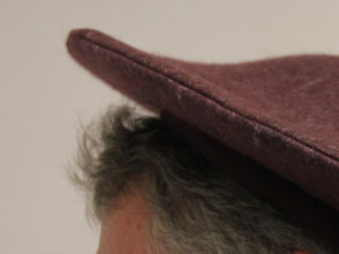Brim of a felt hat with a flat brim